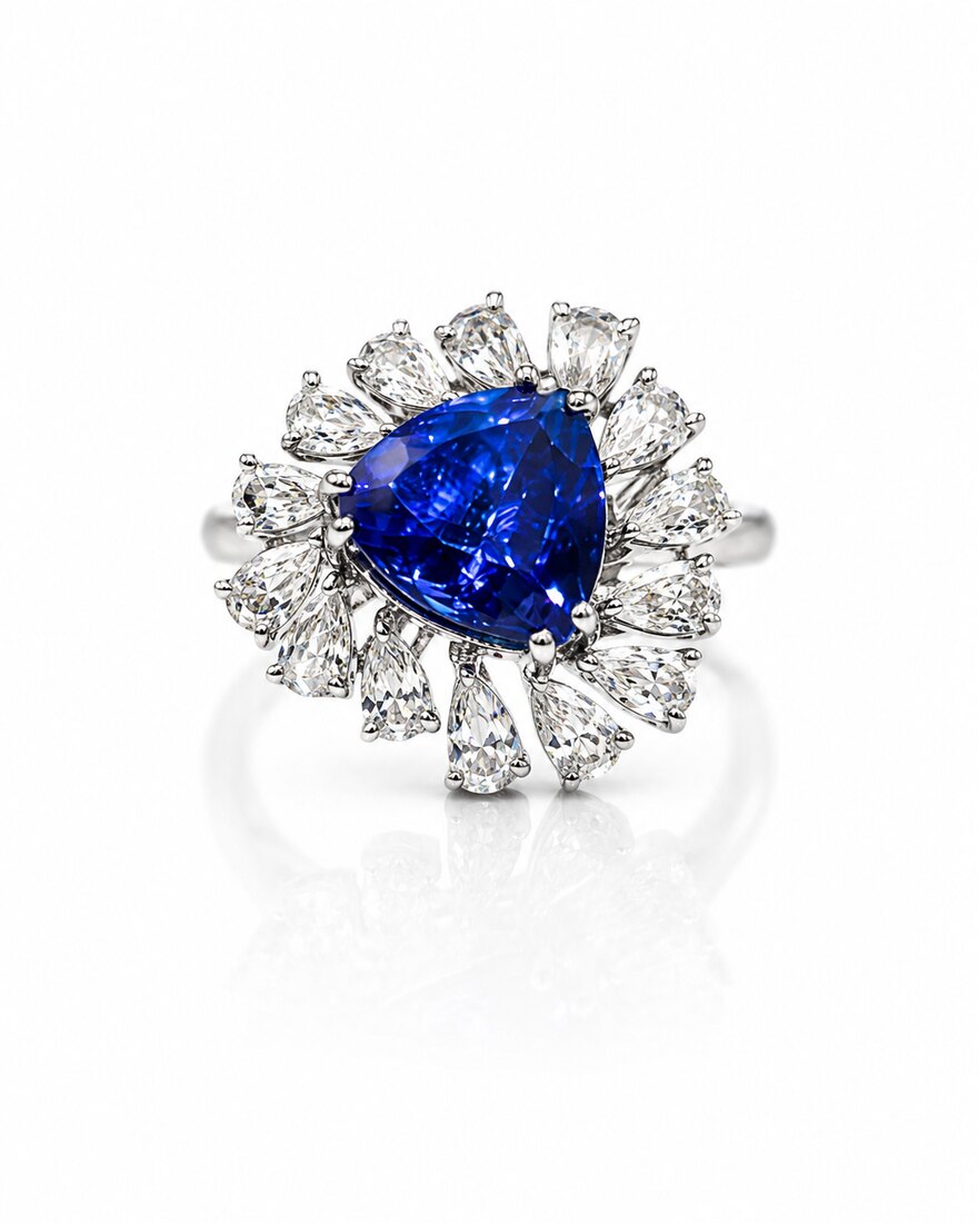 Anello con Tanzanite e Diamanti