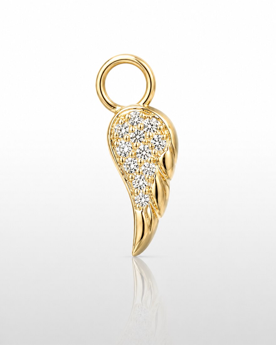 Ciondolo Doppia Ala con Diamanti Pavé 3